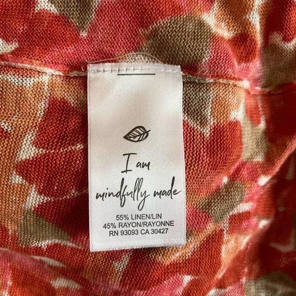 Nic + Zoe Orange Sunburst Sweater Tank Top Size XXL New - Picture 7 of 9